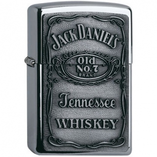 Zippo Jack Daniel's Label Chroom Emblem